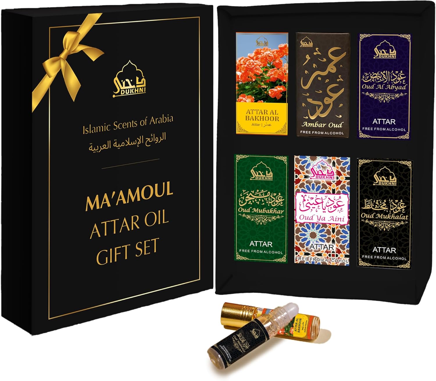 Dukhni Ma’amoul Attar Oil Set Authentic Arabic Fragrance Oils Long