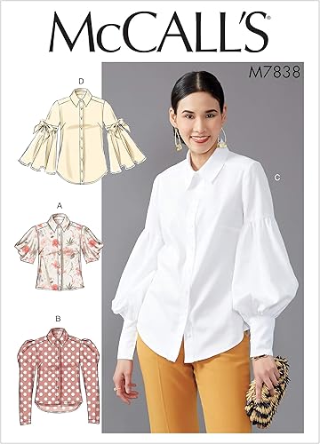 McCall's Patterns McCall's - Blusa holgada con botones para mujer, tallas 6-14