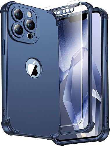 ORETECH Funda para iPhone 13 Pro Max, con 2 protectores de pantalla prueba de caídas de grado militar de 15 pies protección de cámara 360 a prueba