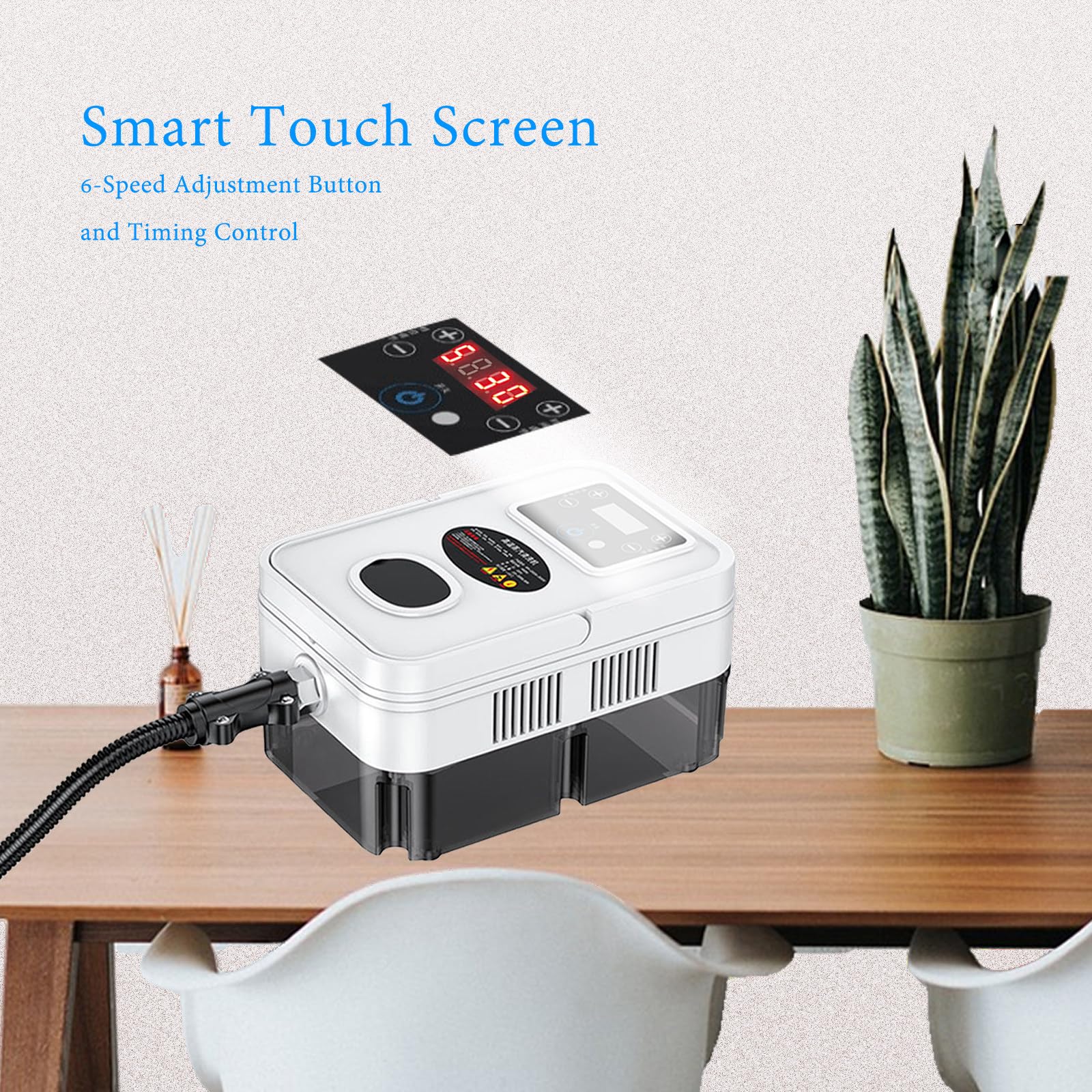 Multiuso Limpiador A Vapor de Mano, 1600W Potente Vaporeta Limpieza Hogar de Alta Presión con Pantalla Táctil, 1200ml Portátil Máquina Limpieza a Vapor Presurizada Alta Temperatu