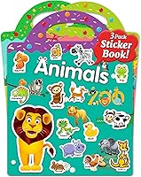 Benresive Reusable Sticker Books for Toddlers & Kids Ages 3+ - Waterproof Animals, Dinosaurs, Insects Travel Toys & Crafts
