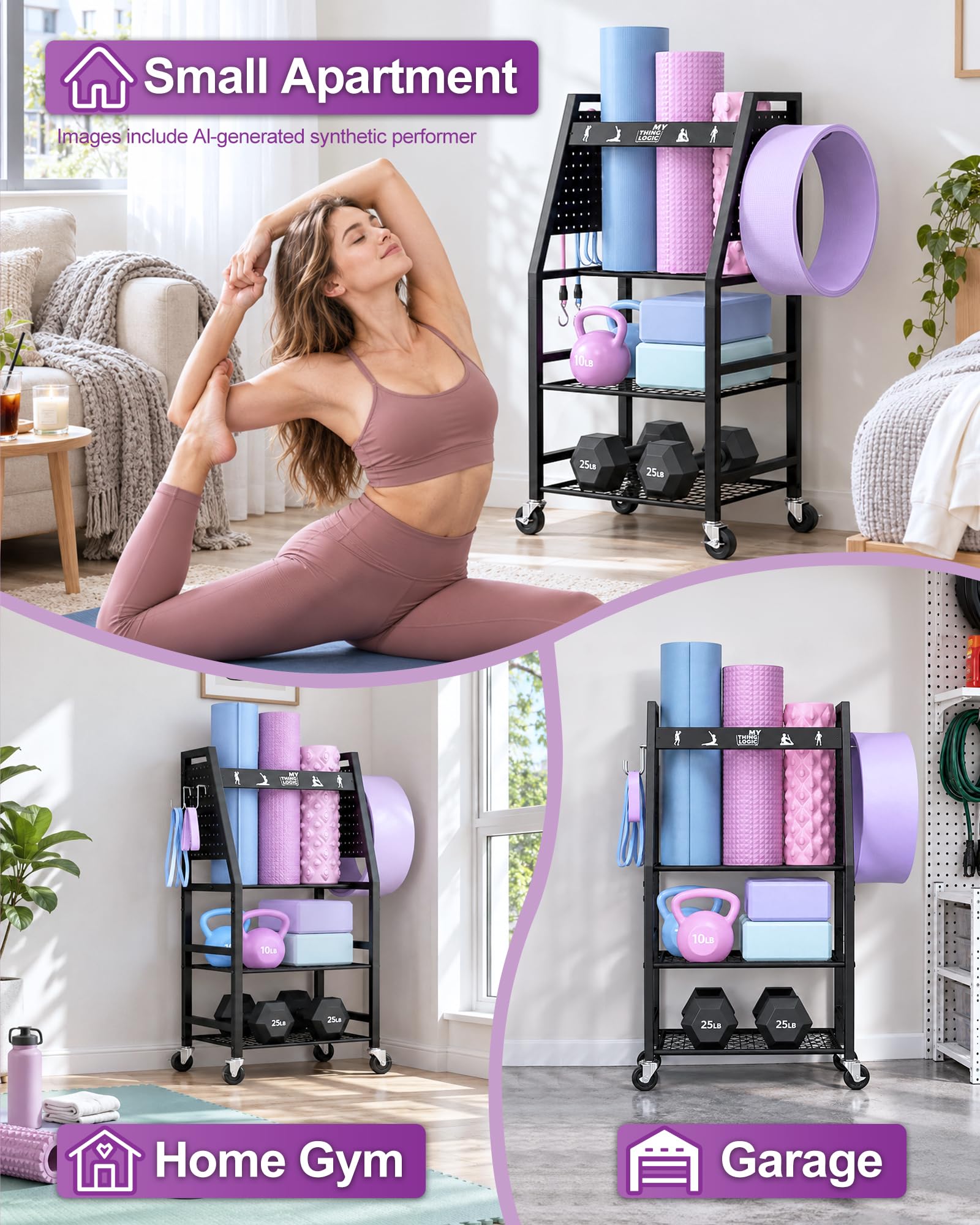 Home Gym Rack - Store Dumbbells & More -5