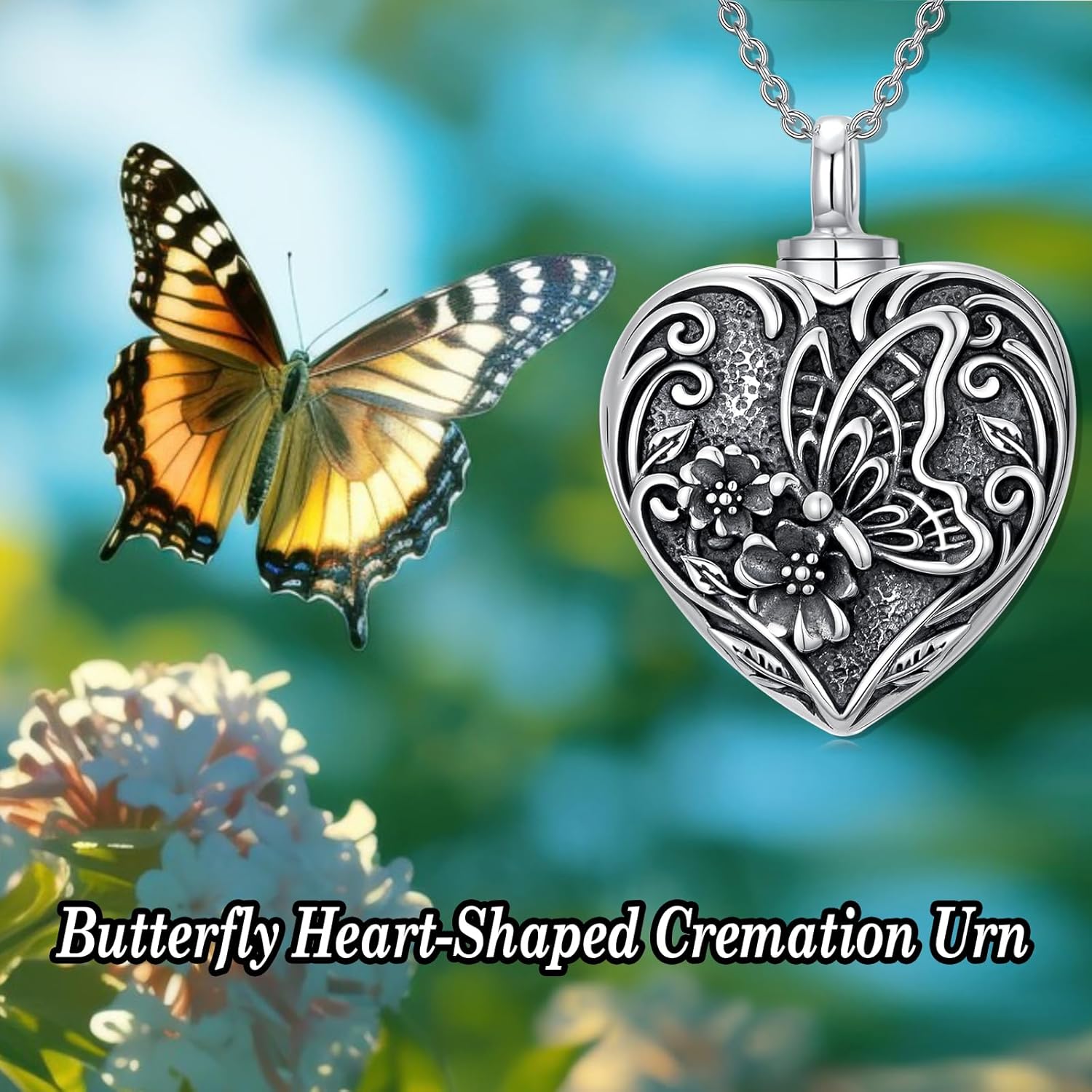 TOUPOP Heart Urn Necklace for Ashes 925 Sterling Silver Cremation Jewelry Keepsake Necklaces Memorial Sympathy Gifts for Women Mom Wife - Image 5