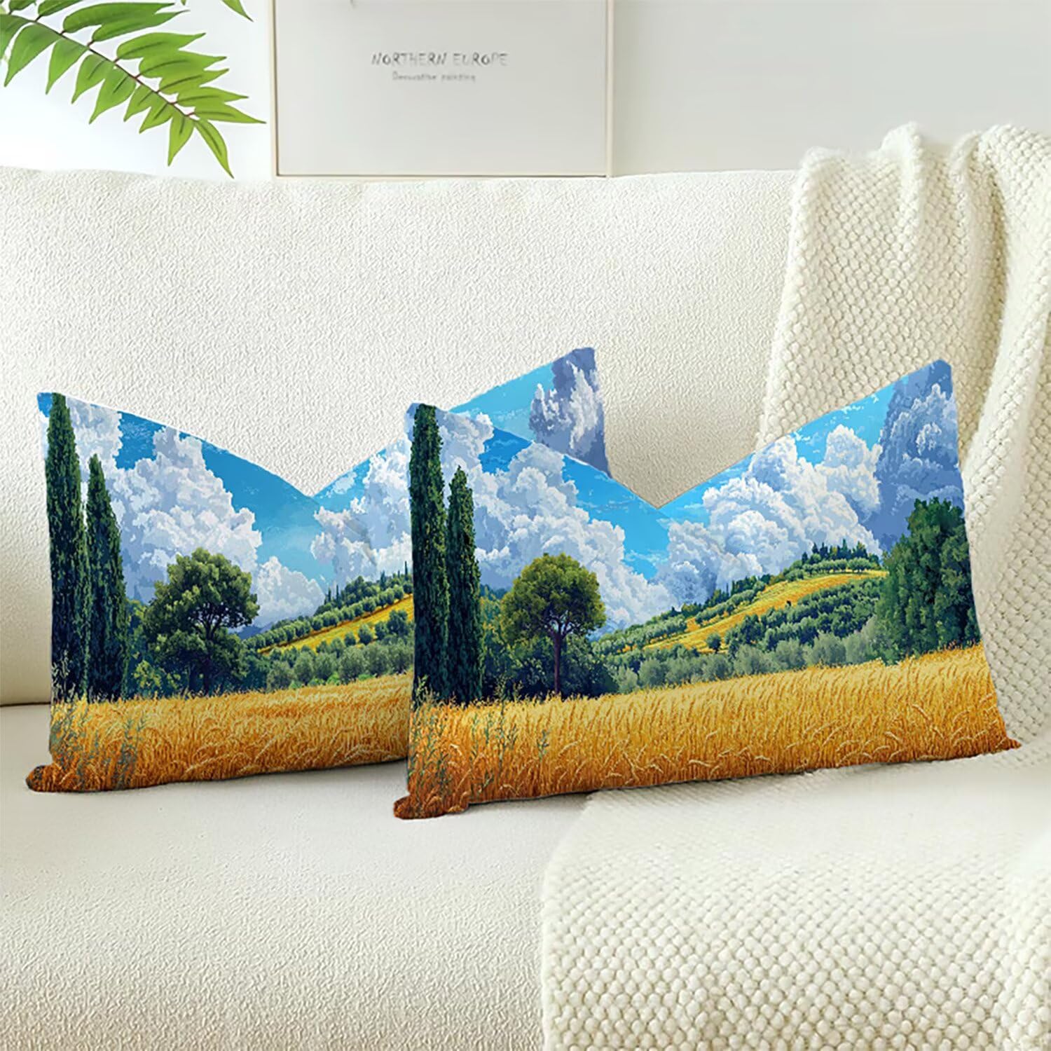 Housses de cushions velours 70x50cm lavables pour nettoyer facilement vos coussins canapé