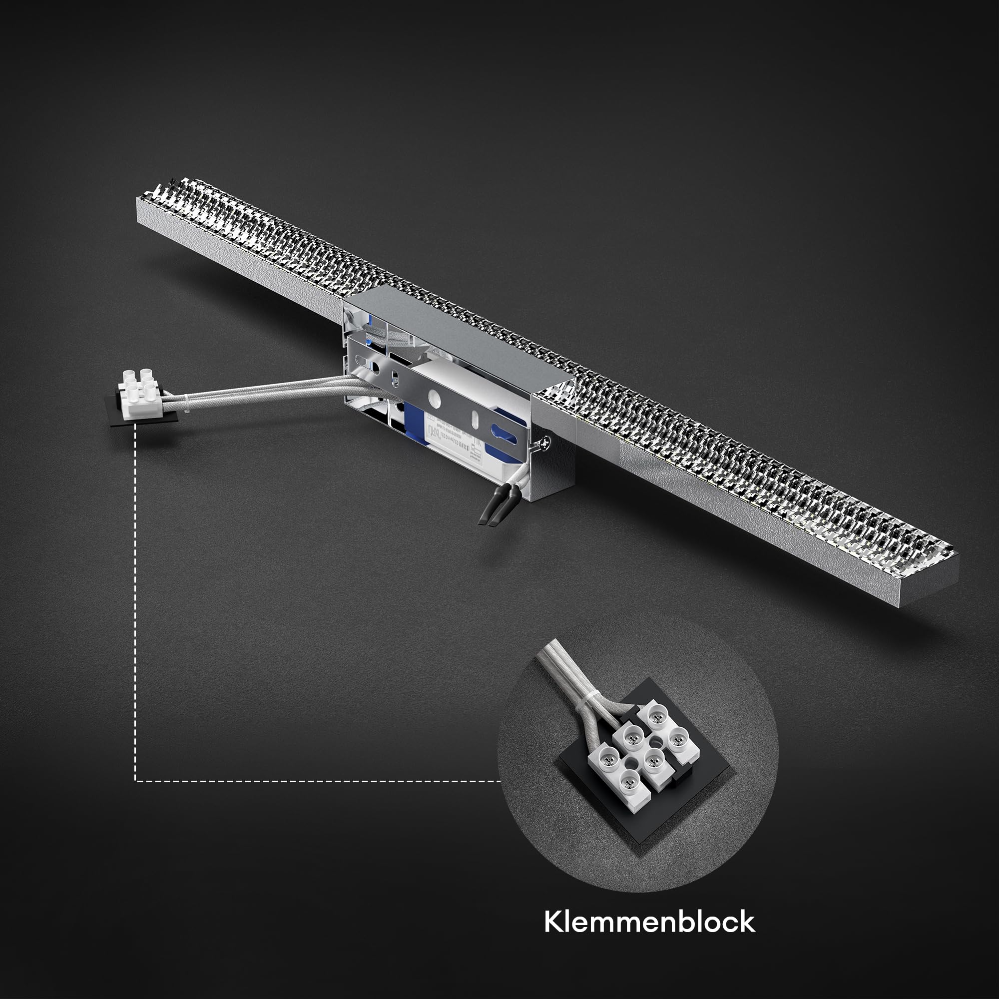 Mai & Mai Spiegelleuchte Bad 60cm LED Spiegellampe Badezimmer Badlampe | 6000K Wandleuchte Badezimmer, 14W Badezimmerlampe für Spiegel, klare Kaltweiß Lampe, Chrom, Leuchtschein