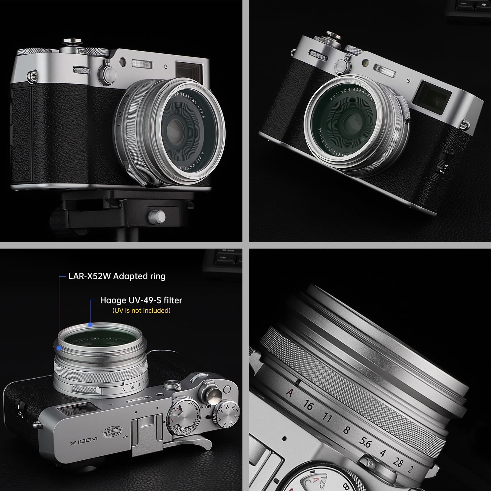 Amazon | Haoge メタル 49mmスレッド レンズアダプターリング