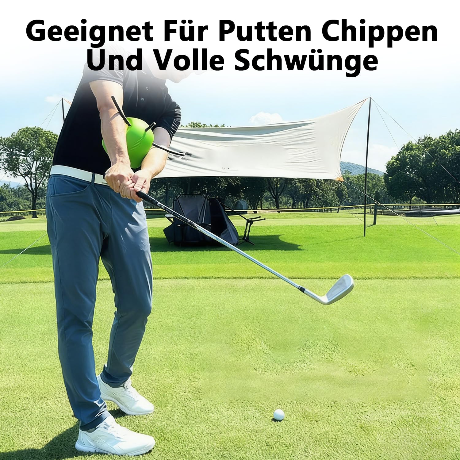 Balón de entrenamiento de swing de golf, ayuda de corrección para hombres y mujeres