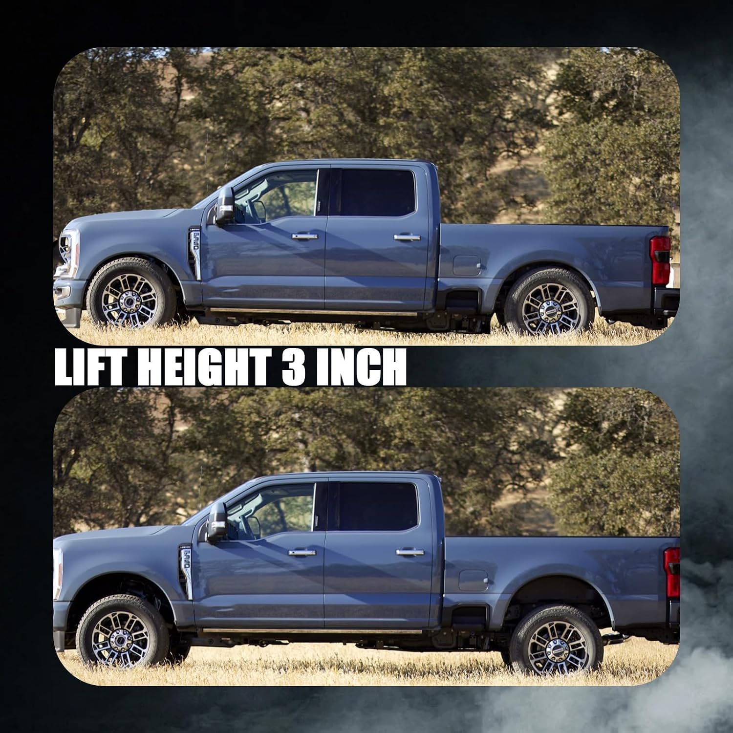 3" Front Leveling Lift Kit Fit for 2005-2023 F250 F350 Super Duty 4WD Ford 3" Front Coil Spring Spacers + Shock Extenders + Grade 10.9 High-Strength Bolts?Aluminum Forged