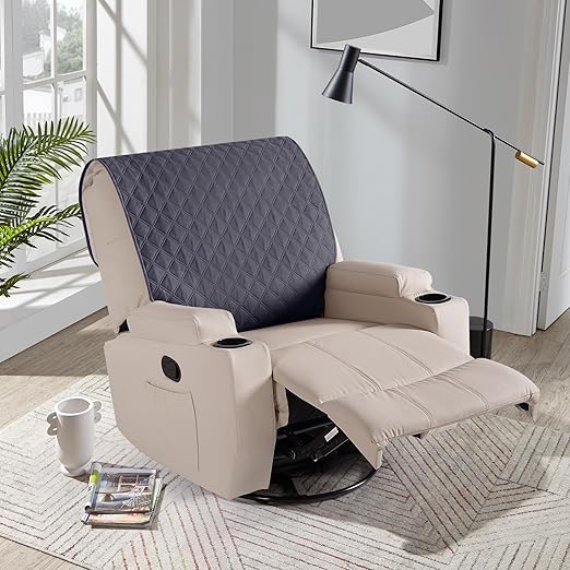 Ruaozz 100 Waterproof Recliner Chair Covers, Upgraded Non