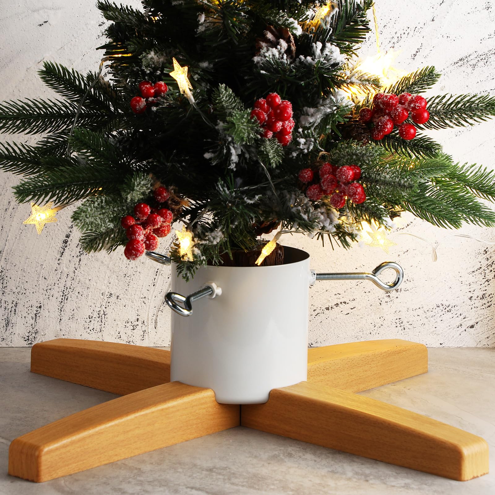 Support De Sapin De Noël Métal Grand Diamètre – Pour Arbres Lourds Jusqu’à 45 Kg, Bol D’eau 3,8 L
