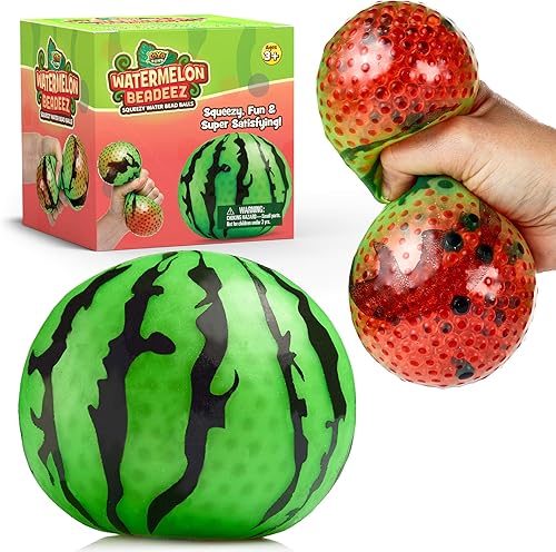 YoYa Toys Beadeez - Pelota de sandía para aliviar el estrés, bolas blandas para niños y adultos, divertido juguete sensorial que cambia de color disponible en Yaxa Colombia
