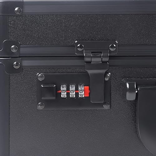 Miniatura 7 de Estuche de peluquero profesional, almacenamiento de kits de herramientas de peluquería, caja de herramientas de peluquería de viaje de doble capa,