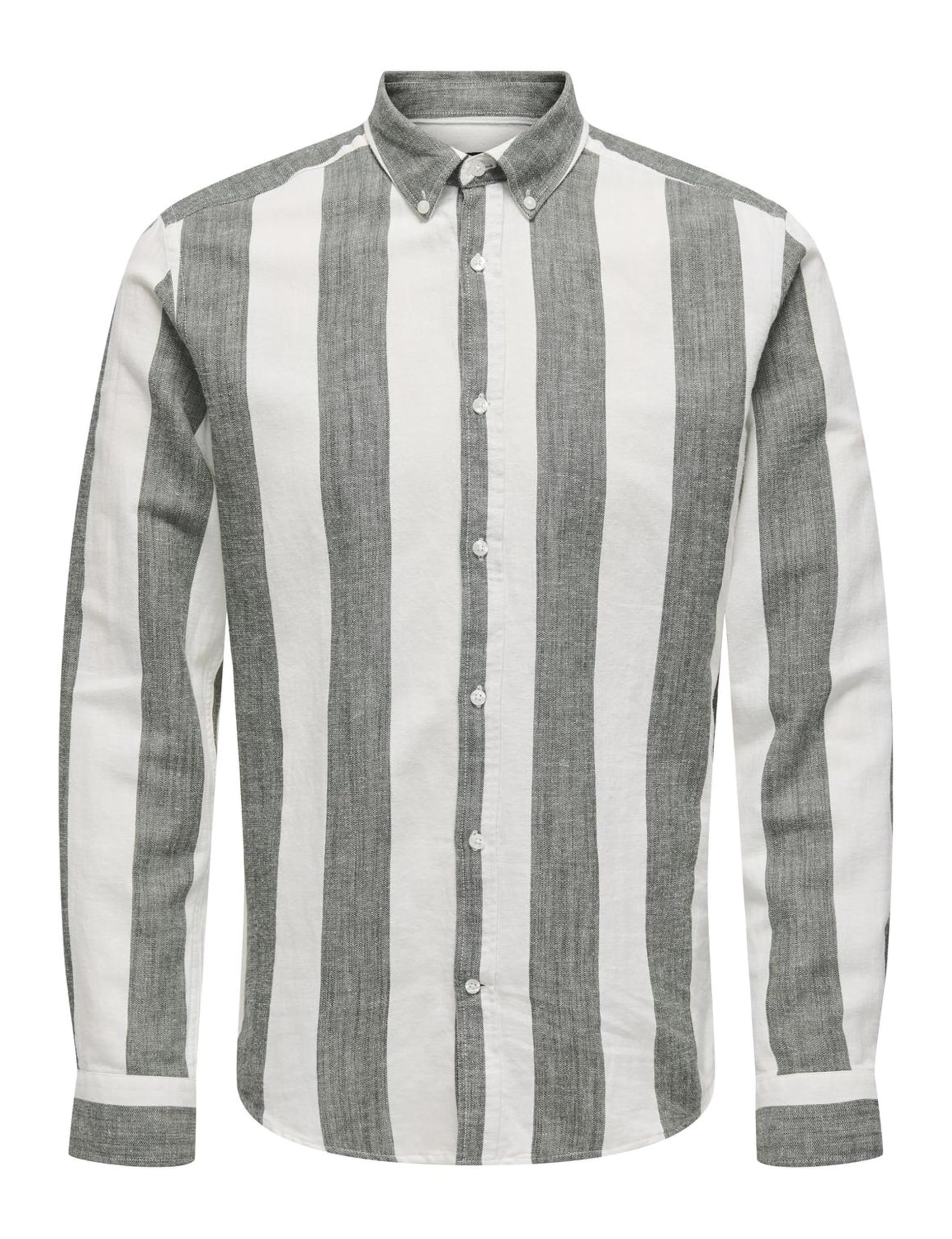 ONSARLO SLIM LS STRIPE HRB LINEN SHIRT Gömlek Erkek
