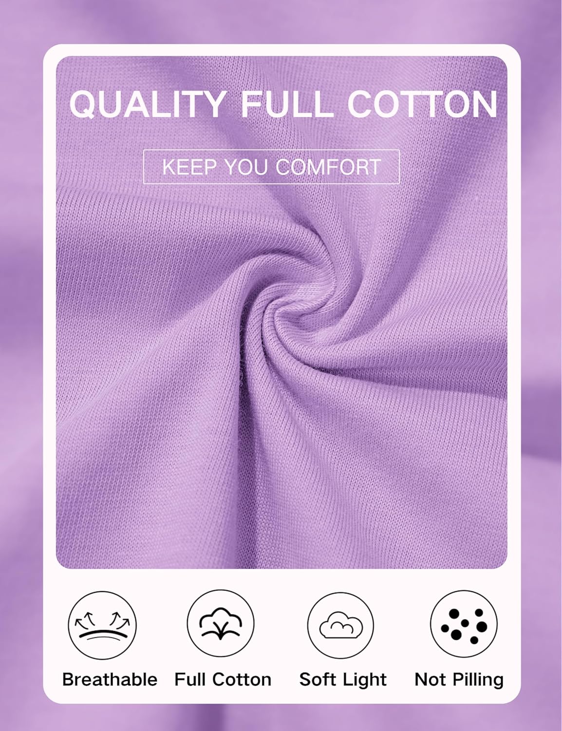 YUCOLEN Women's Cotton Long Sleeve Shirts Crewneck Cotton Basic T-Shirt Solid Color Soft Comfy Casual Tops Tees for Women - Image 7