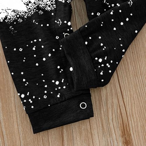 Miniatura 7 de CHUOAND Conjunto de pijamas familiares a juego con camiseta de Navidad con estampado de letras y pantalones a cuadros