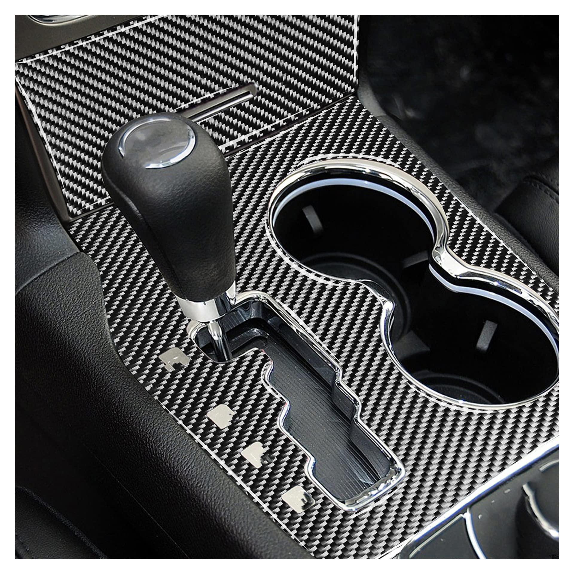 Panel zmiany biegów wnętrza samochodu dekoracja naklejki wykończeniowe naklejka pasuje do Jeep Grand Cherokee 2011 2012 2013 Auto akcesoria do wykończenia straż zestawy naklejek