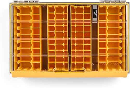 Miniatura 162 de Plano Edge 3700 - Caja de almacenamiento vertical de cebo y cebo espía, gris y amarillo, soporta hasta 52 cebos verticales, caja organizadora