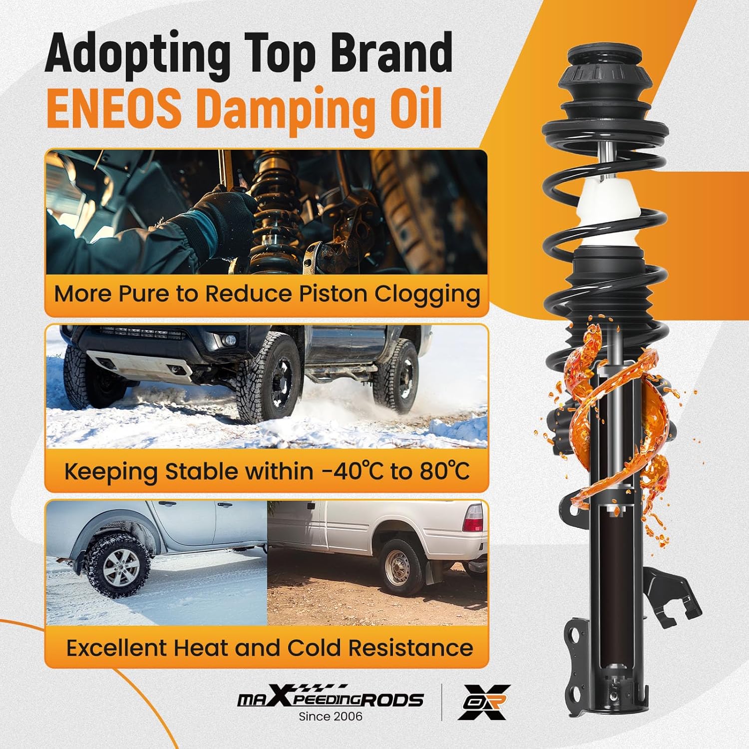 maXpeedingrods 2Pcs Front Struts for Nissan Versa 2012-2019 Sedan Nissan Versa Note 2014-2019, 1333584L 1333584R Shock Absorber Complete Struts with Coil Spring Assembly