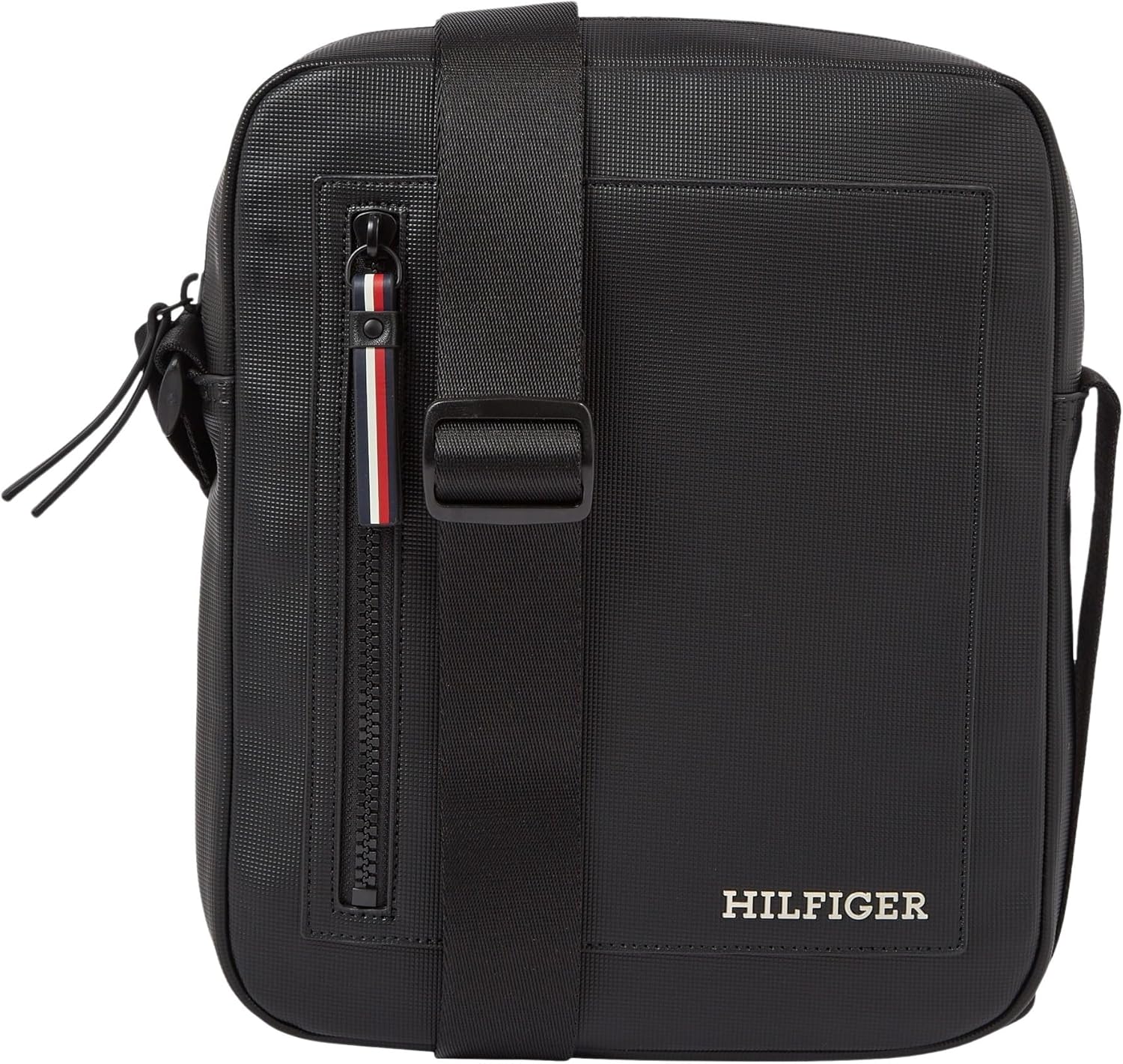 Tommy Hilfiger Borsa a Tracolla Uomo Pique Reporter Media, Nero (Black), Taglia Unica - Immagine 1