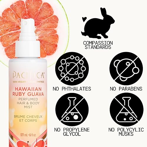 Vista 176 de Pacifica - Atomizador de fragancia corporal y perfume para el cabello Blue Moon con lavanda y grosella, sin alcohol, vegano y no testado