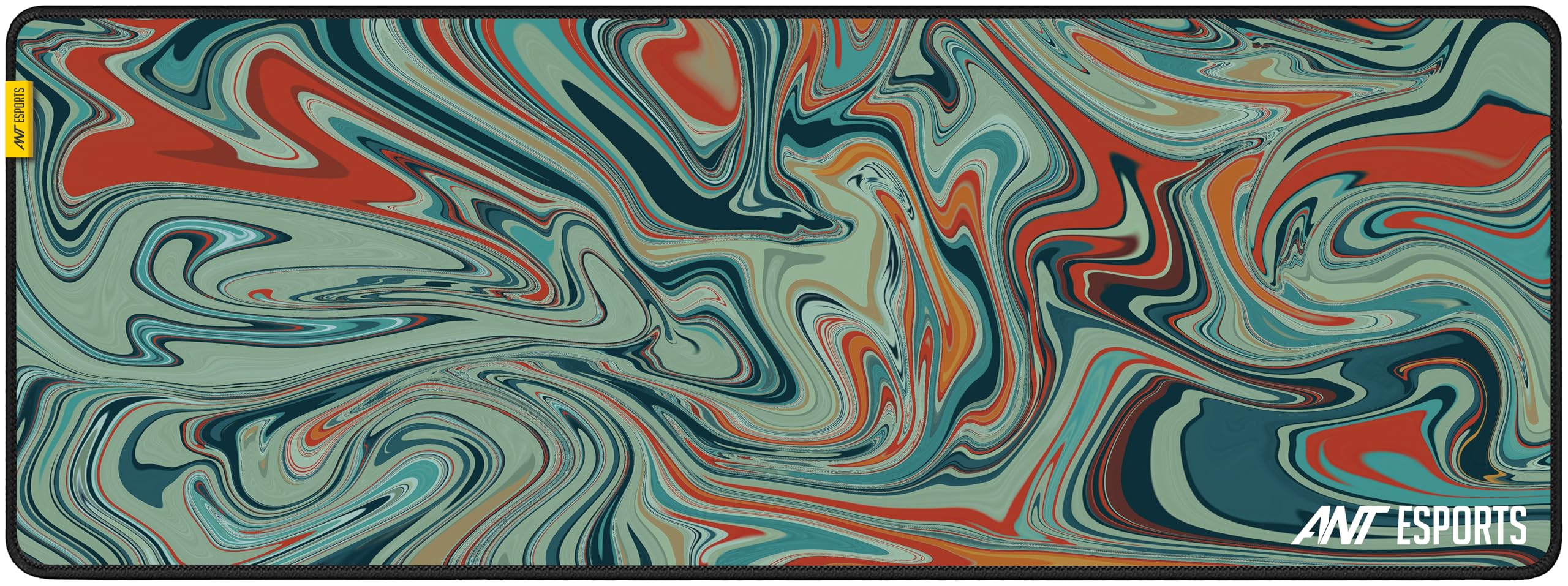 Ant Esports Tropical Wave Unique Mouse Pad Gaming Mouse Pad Extended Mouse Mat for Mouse Keyboard Stitched Edges Waterproof Non-Slip Base Mousepads for Office Home Shop Gaming Extra Large_Dusky Green