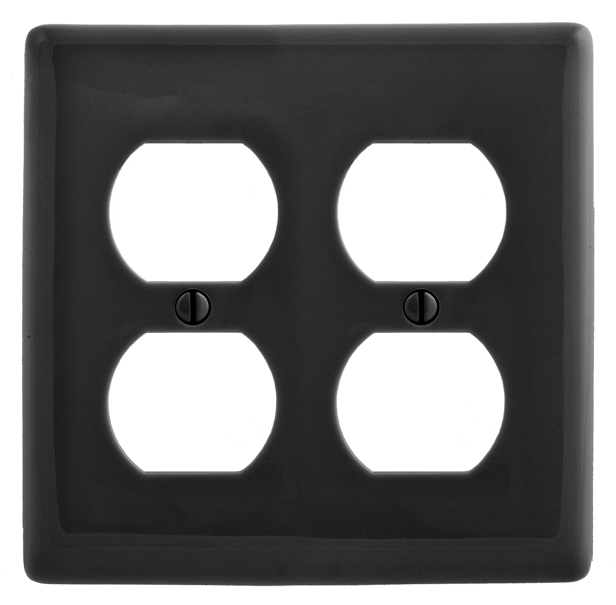 Bryant ElectricNPJ82BK 2-Gang 2-Duplex Nylon Wallplate, Black