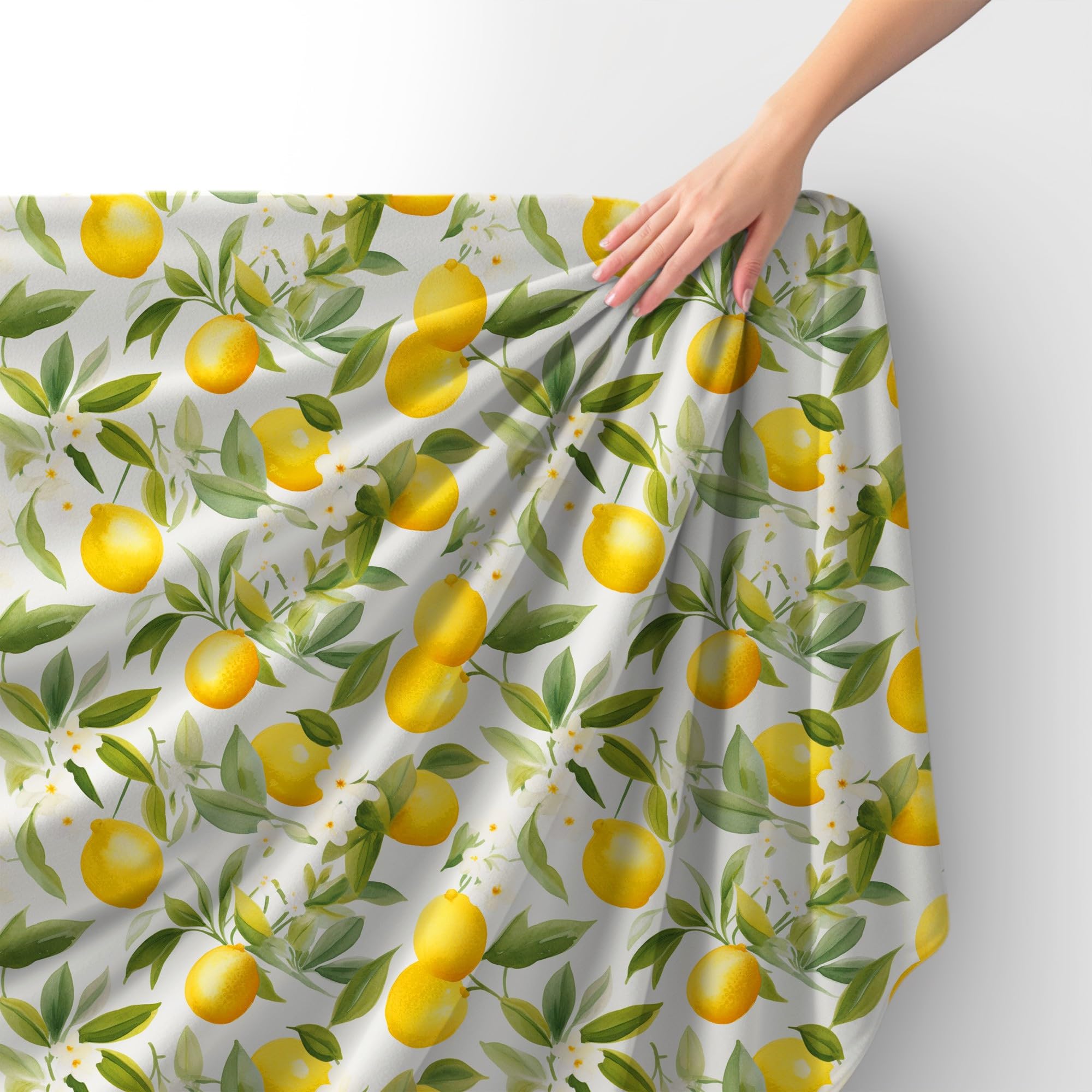 HEKO PANELS Tkanina velvet obiciowa drukowana, Cytryny, 3 metry 140 x 300cm