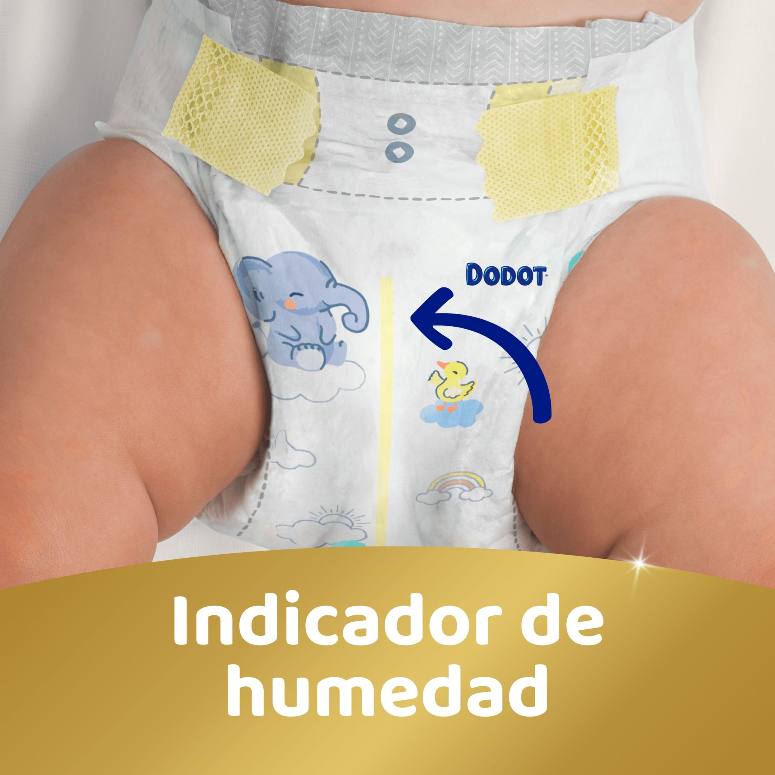 Dodot Sensitive Kit Recién Nacido Pañales + toallitas, 58 Pañales de la Talla 2 + 78 Pañales de la Talla 3 + 48 Toallitas Pure Aqua para Bebe, 99% Agua