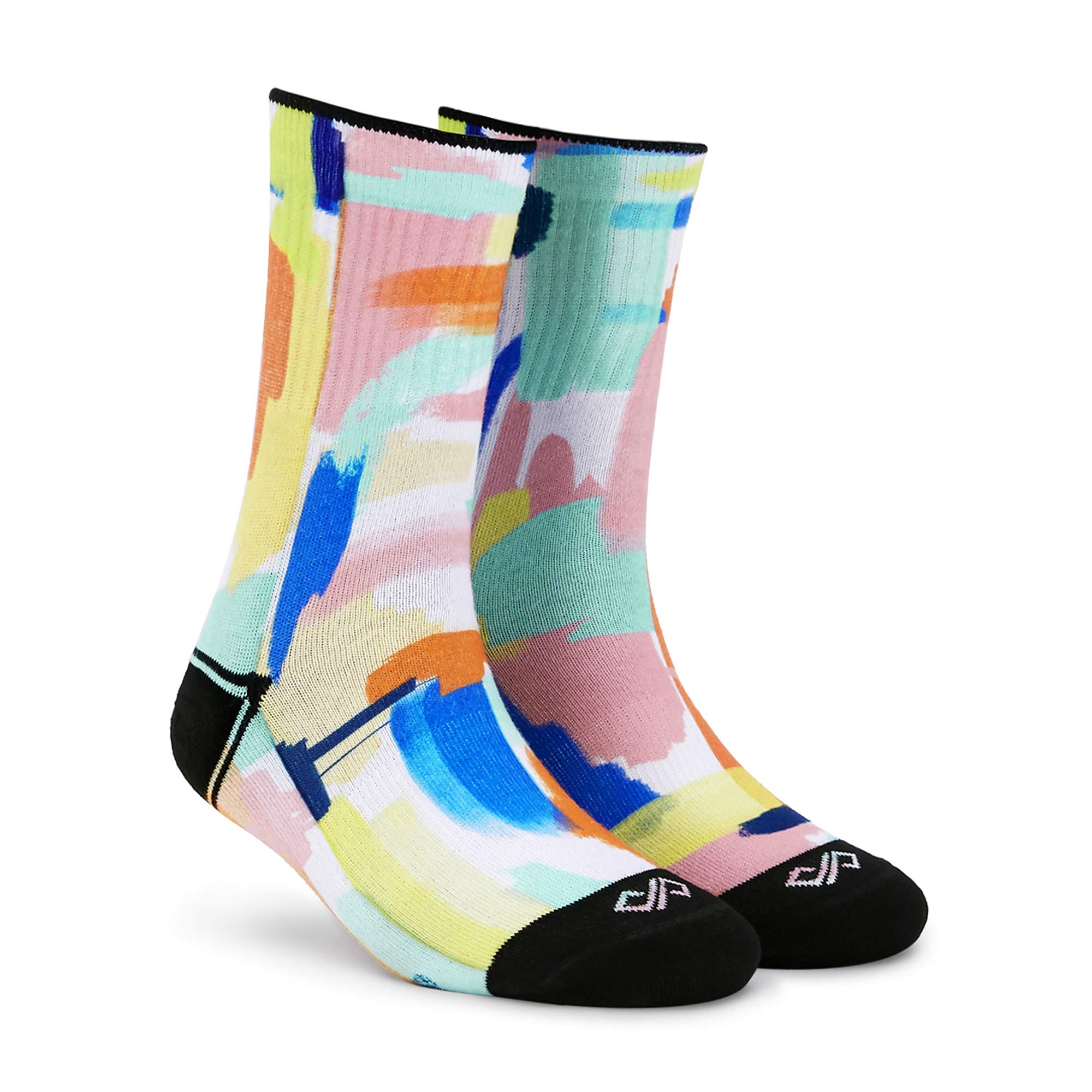 dynamocks Men & Women Crew Length Socks (Fresco) (Pack of 1 pair; Multicolour; Anti-Odour; Breathable; Durable) (Small-Fits Shoe Size India/UK 4-7)(Large-Fits Shoe Size India/UK 8-10)-picture-24