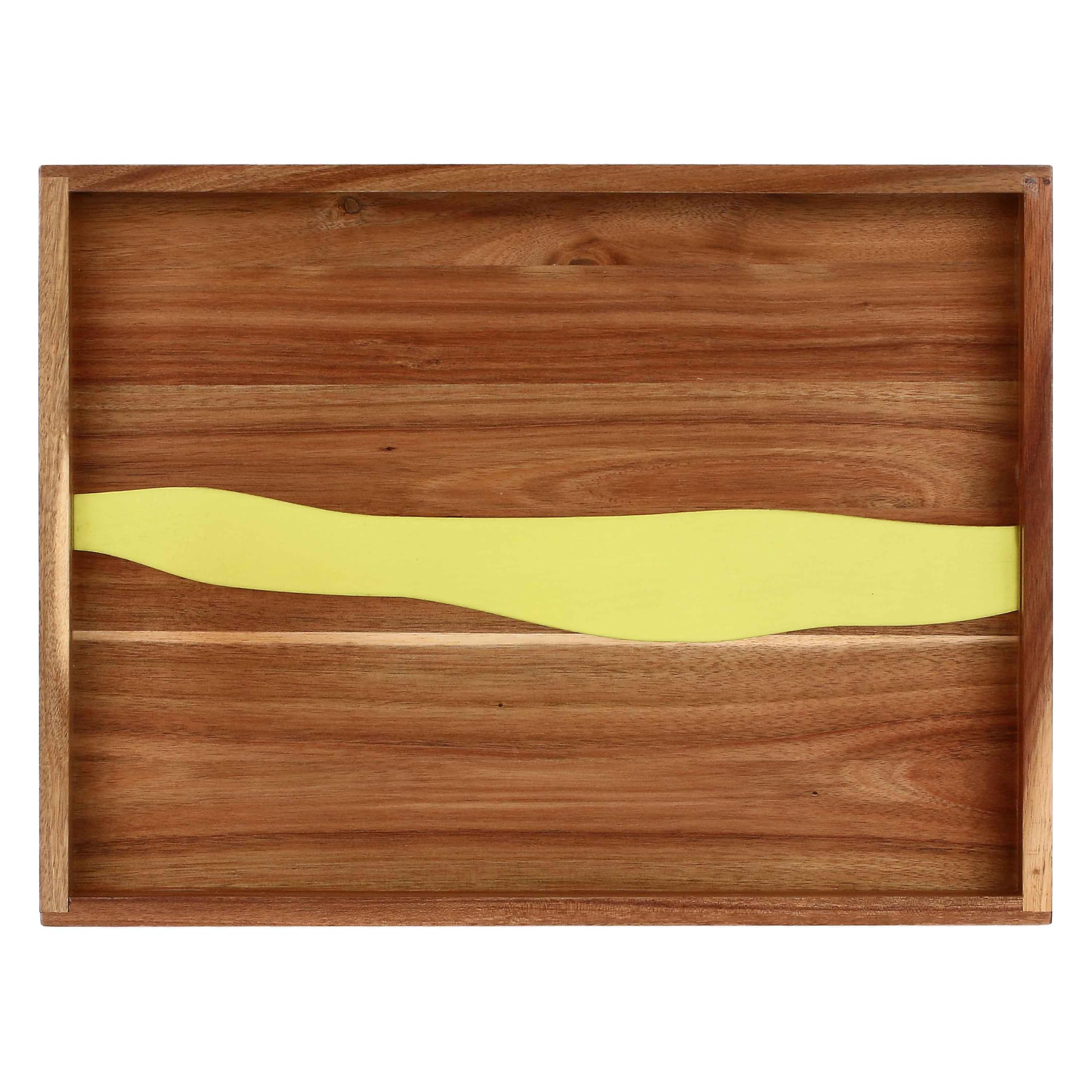 THUN - Vassoio - legno - Collezione Country Bloom - 40,5 X 30,5 X 5 CM