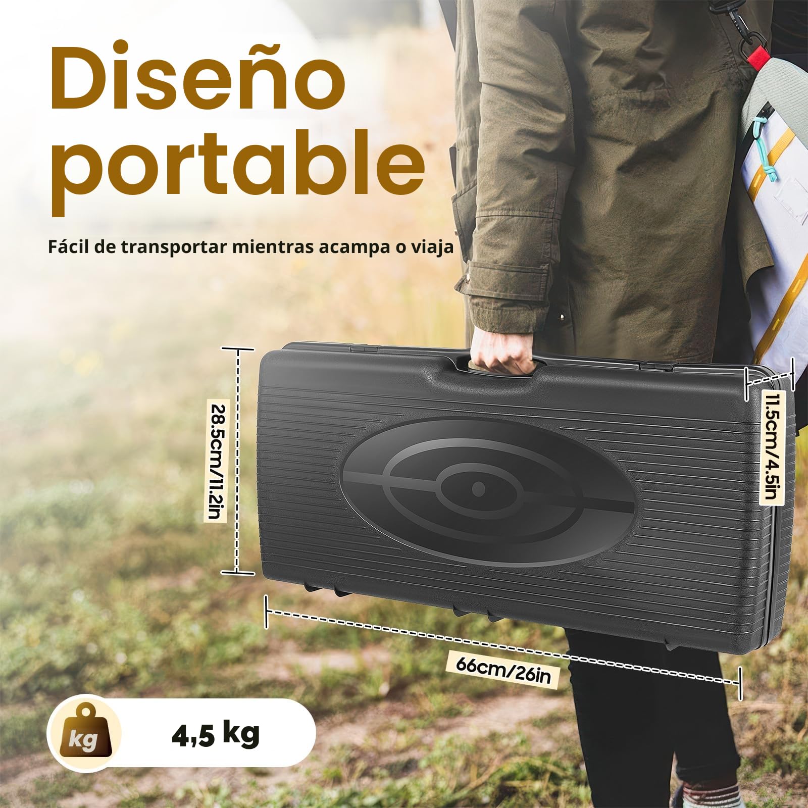 Cocina de Gas Portátil 2 en 1, LENDISIY Hornillo Camping Gas con 2 Quemadores y Placa de Parrilla, Hornillo de Gás Portátil, Barbacoa Portátil para Camping, Exterior, Interior y Jardín, Set con Maleta