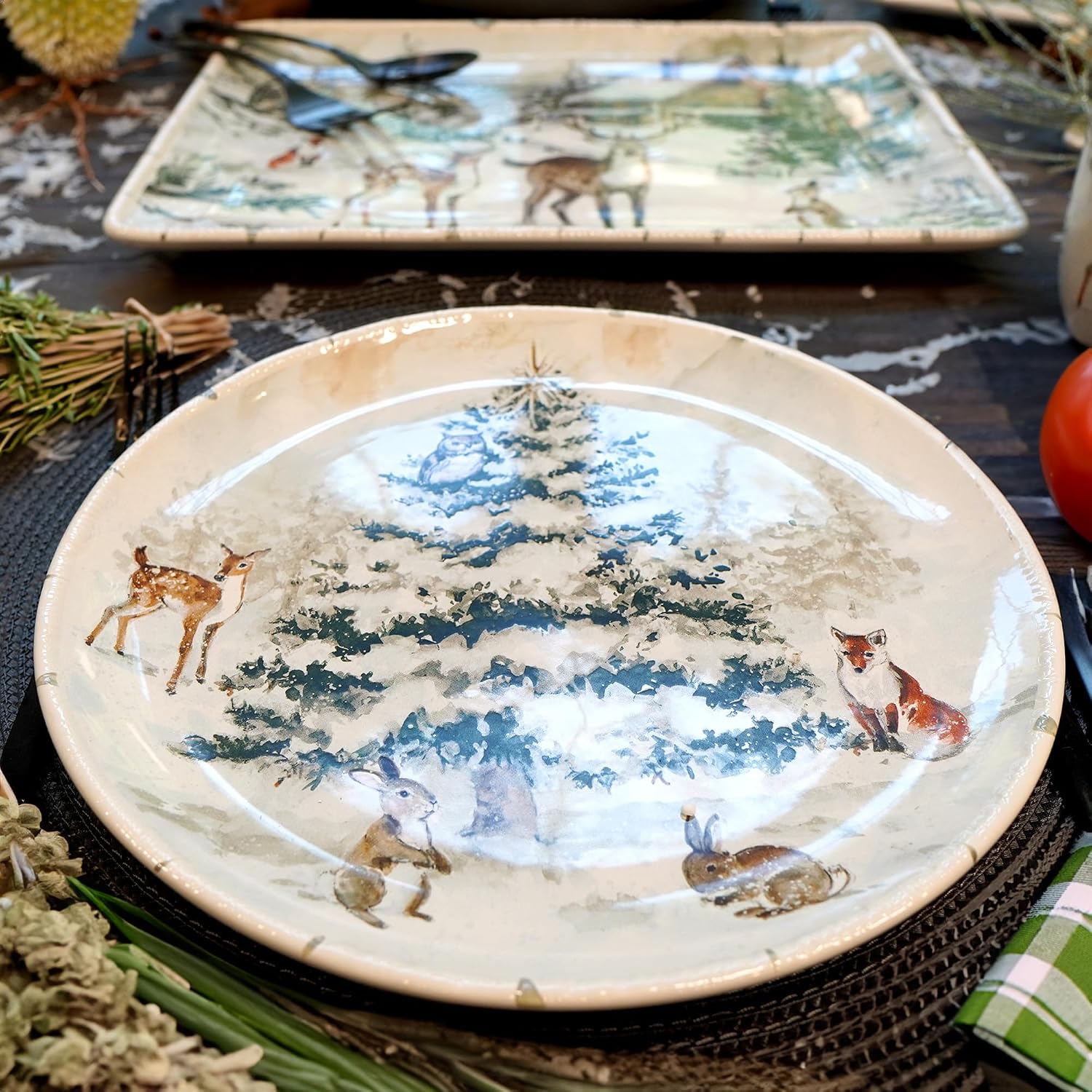 Certified International Winter Frost 11.25" Dinner Plates, Set of 4