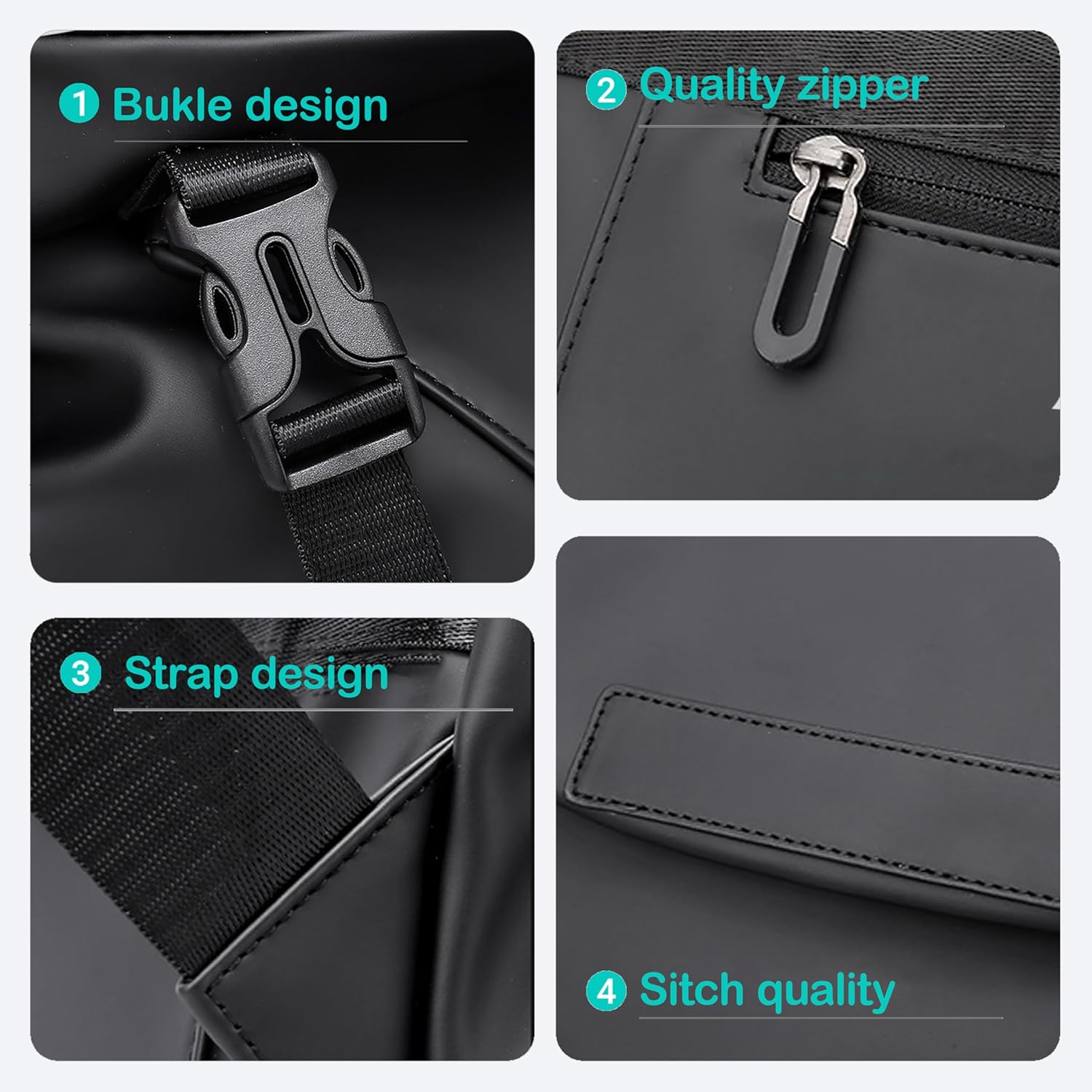 Water-Resistant Messenger Bag for Men & Women, Lightweight Crossbody Laptop Briefcase for Commute, 13 inch Laptops, Durable Shoulder Bag with Adjustable Strap