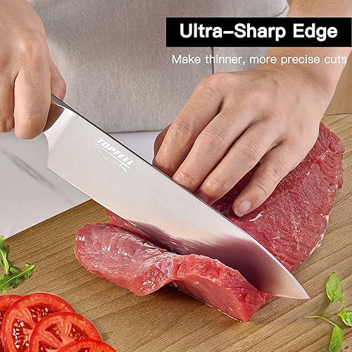 Miniatura 2 de Topfeel Damascus Knife Set 3PCS, Damascus Japanese VG-10 stainless steel Chef Knife Set Professional, Ultra-Sharp Kitchen Cooking Knife with