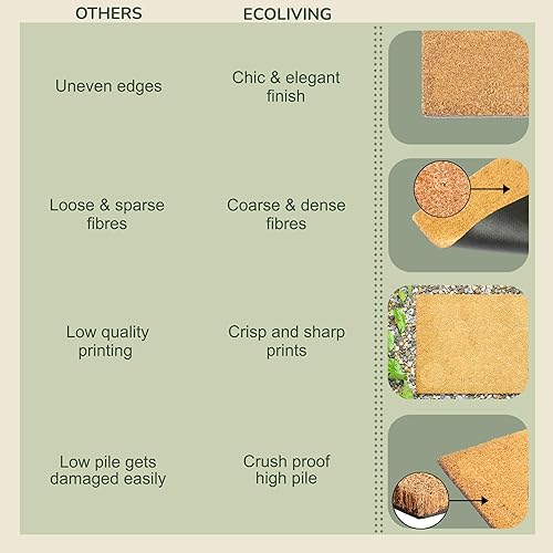 Miniatura 6 de Alfombrillas de fibra de coco Basic Plain - 22X47 Beige