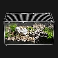 Clioran PC Reptile Terrarium - Tarantula Enclosure, Jumping Spider Cage, Gecko Habitat, Lizard Vivarium - Escape-Proof Small Pet Tank