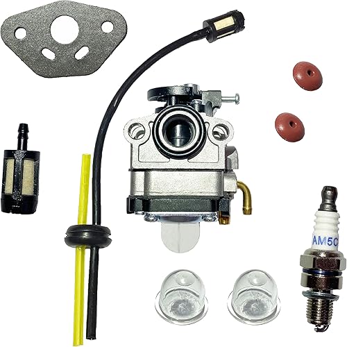 Miniatura 7 de Kit de carburador para cortacésped Ryobi 4 Cycle S430 WeedEater Reemplazar 20016-81020 20016-81021 con kit de línea de combustible