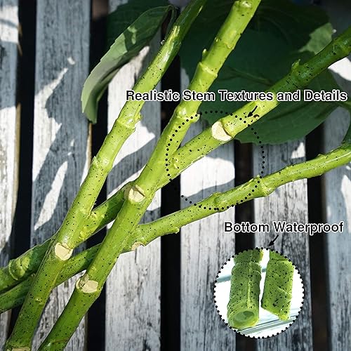 Miniatura 6 de FiveSeasonStuff Flores artificiales de hortensias de tacto real, 2 flores artificiales grandes para ramos de boda, decoración del hogar de