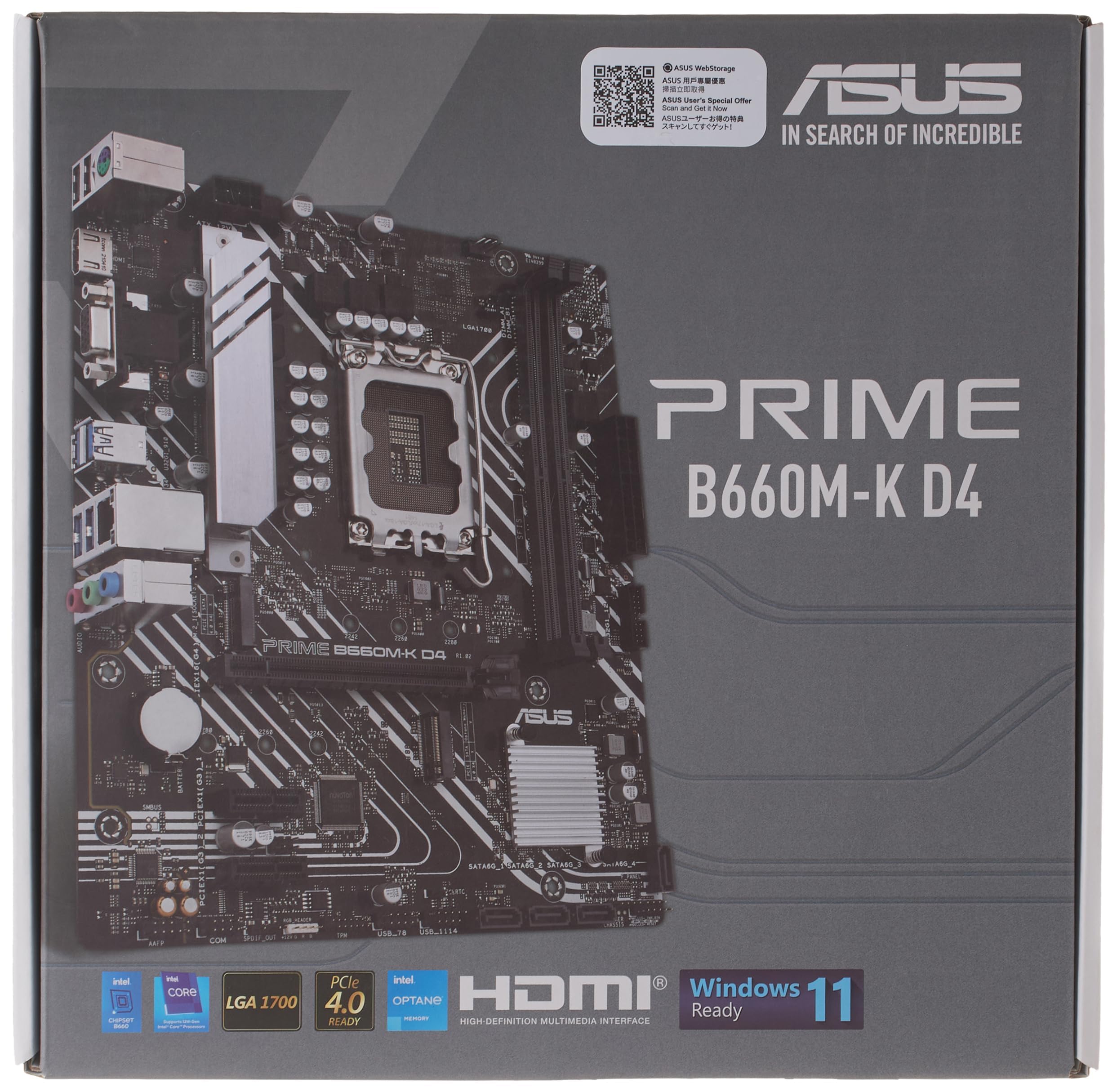 Scudo I/O Piastra Posteriore Per Scheda Madre ASUS PRIME B660M-A WIFI D4 - Foto 4