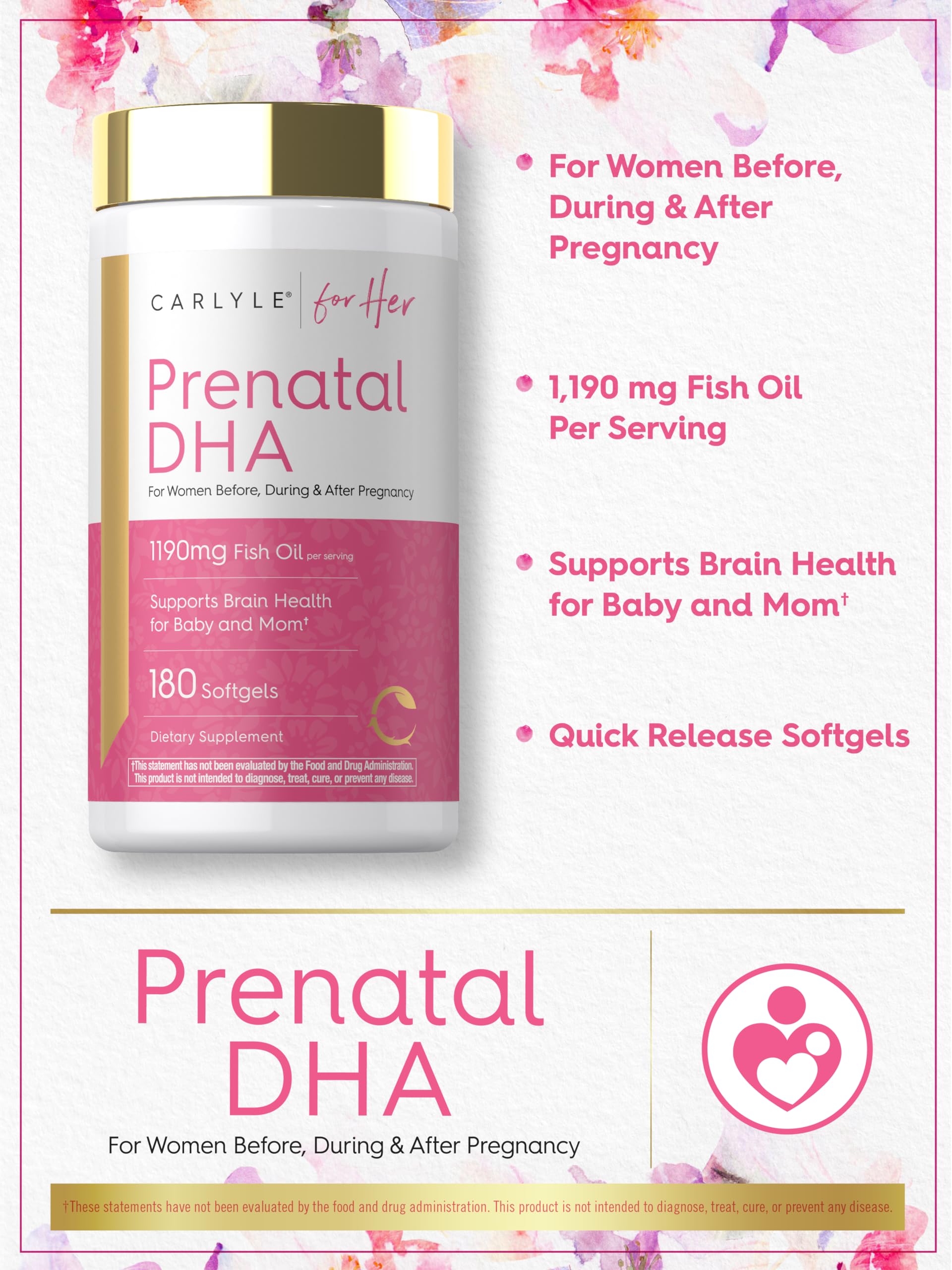 Carlyle Prenatal DHA Vitamin | 180 Softgels — Amazon image 4