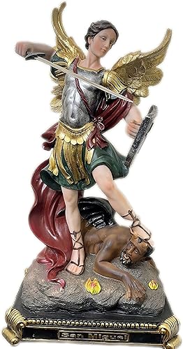 San Miguel Arcangel - Figura religiosa de 24 pulgadas de alto, estatua de San Miguel Archagel