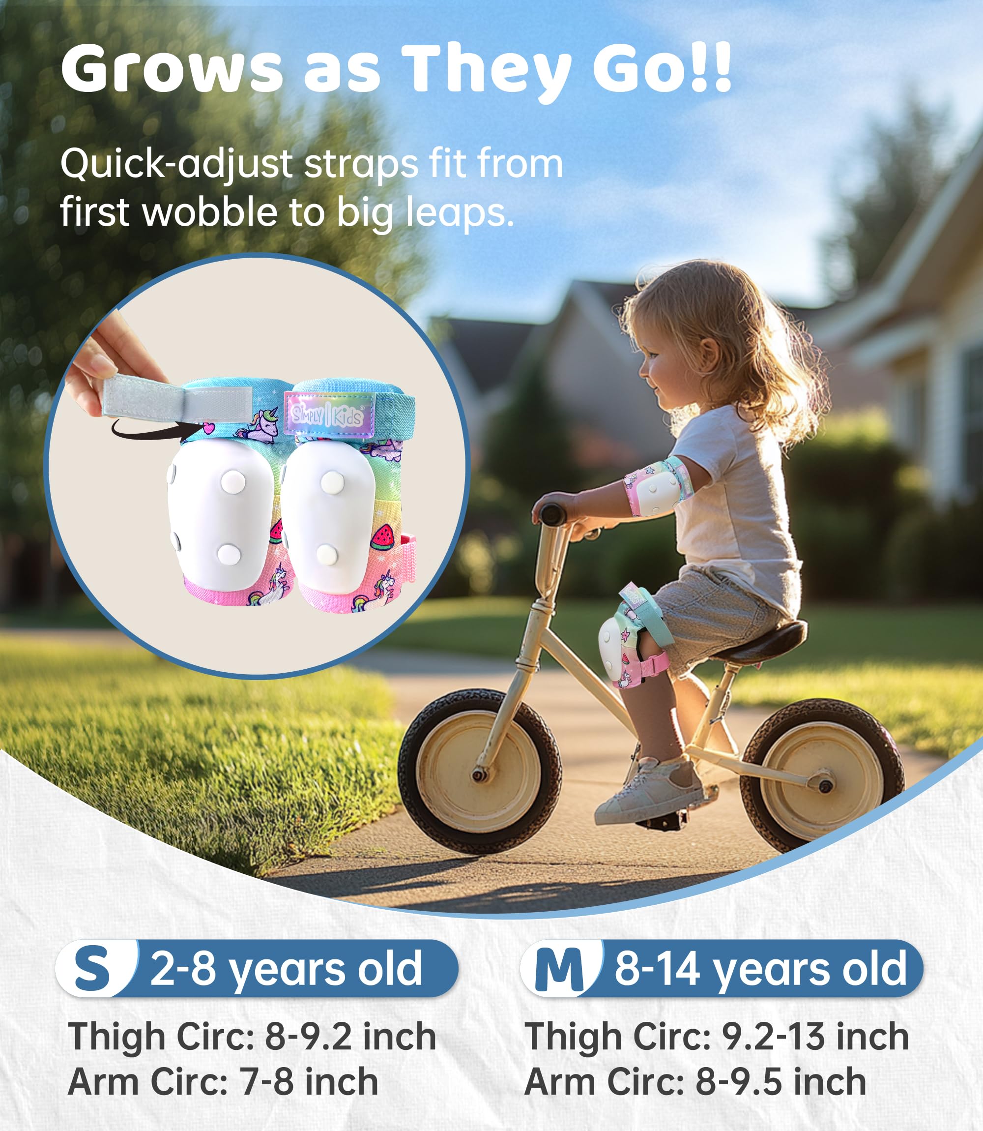 Simply Kids® Beschermingsset voor Kinderen Kind Kniebeschermers Elleboogbeschermers met Polsbeschermer Beschermset Fietsen Skateboard Jongen Meisje