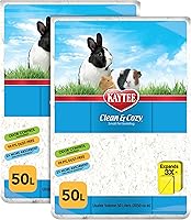 Vista 1 de Kaytee Clean & Cozy - Ropa de cama de papel blanco, hecha para animales pequeños, 100 litros, paquete de 2
