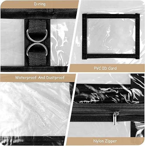 Miniatura 5 de Juego de bolsas transparentes para ropa para viajes, danza, bolsas de ropa para bailarines, bolsas de ropa para colgar ropa, con 6 bolsas medianas