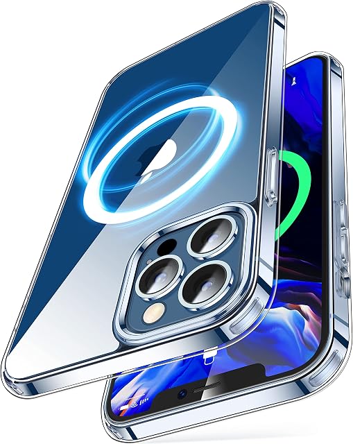 CASEKOO Magnetic Crystal Clear Case Compatible with MagSafe, designed for iPhone 12 Case/iPhone 12 Pro Case, [Non-Yellowing] [Shockproof MIL-Grade Drop Tested] Slim Thin Phone Cover 6.1'' 2020 - Clear