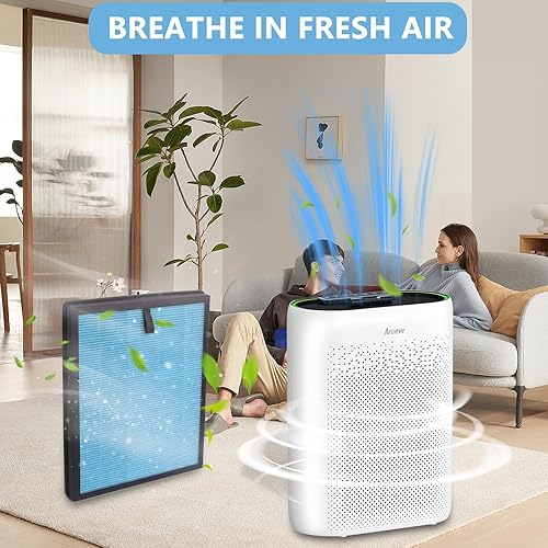 Miniatura 7 de MKD05 - Filtro de repuesto True HEPA compatible con el purificador de aire AROEVE MKD05, paquete de 2