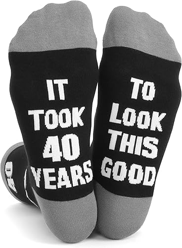 Men Fun Crews Socks for 40th 50th 60th - 40th Birthday Gifts For Dad