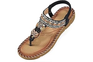 Sandals Women Flats: Comfy Bohemian Summer Dressy Flats Sandals