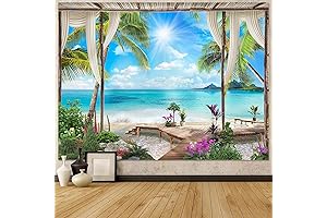 Leeisysme Coastal Beach Tapestry