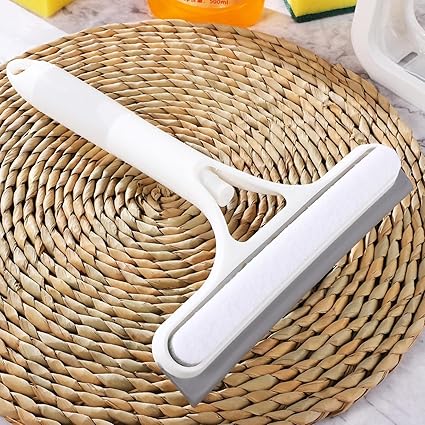 Homevilla Window Glass Spray Wiper Brush for Home Window Cleaner Multifunctional Double-Sided Window Cleaner Brush & Wiper Sprayer Window Mirror Glass Cleaning Wiper for Bathroom,Office, car